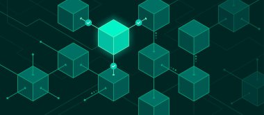 Engelleme zinciri ve dijital defter, teknoloji arka planında doğrulamayı engelle