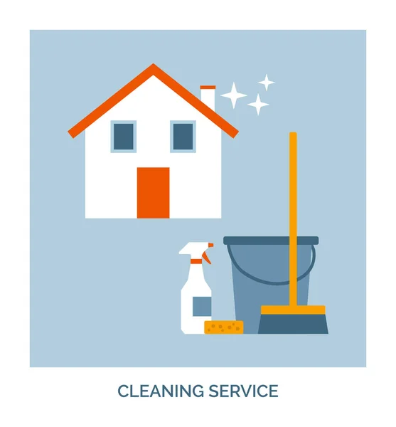 Οικιακό Και Συντήρηση Επαγγελματική Υπηρεσία Καθαρισμού Και Προϊόντα Καθαρισμού Εικονίδιο — Διανυσματικό Αρχείο