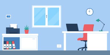 Bilgisayarlı ve aksesuarlı çağdaş ev içi ofis içi