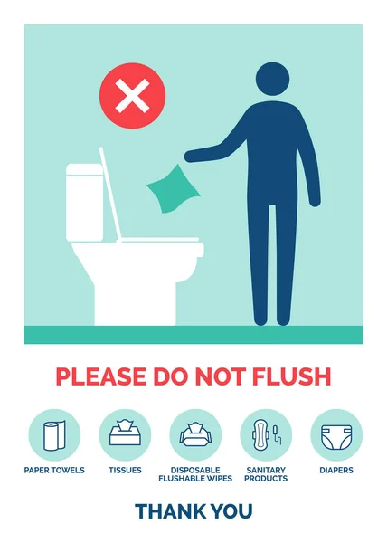 Do Not Throw The Toilet Im genes De Stock De Arte Vectorial Depositphotos