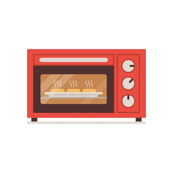 Lebensmittel Zum Aufwärmen Oder Kochen Elektroherd Isoliert Auf Weißem Hintergrund — Stockvektor