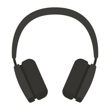 Kablosuz karanlık kulaklıklar izole edilmiş simge, teknoloji ve ses donanımı kavramı