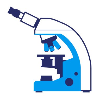 Tıbbi araştırma ikonu, bilim ve tıp konsepti için profesyonel laboratuar mikroskobu