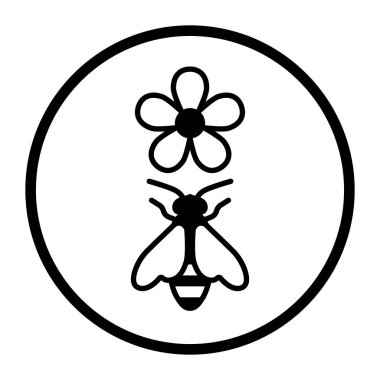 Bir renk vektör simgesi: Doğal böcek ilacından arındırılmış gıda