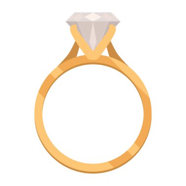 Elmas yüzük izole, mücevher konsepti