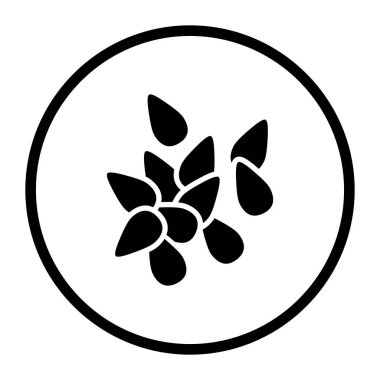 Bir renk vektör besin, alerji ve malzeme ikonu: susam tohumları