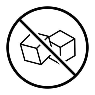 Şekersiz ikon: yiyecek, malzeme ve katkı maddeleri kavramı