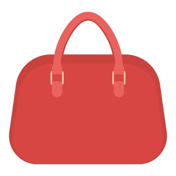 Rote Modetasche Mit Henkeln Isoliert Accessoire Konzept — Stockvektor