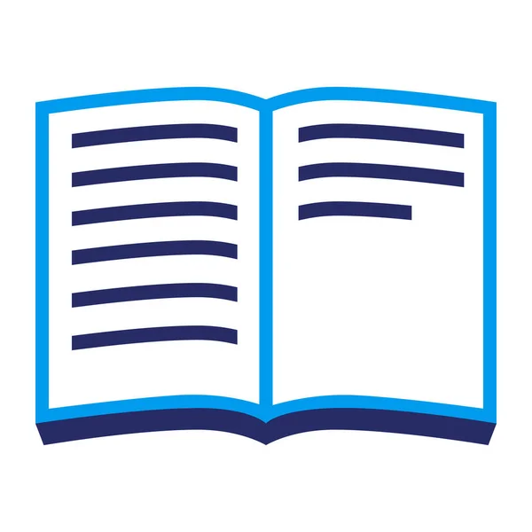 Ikone Des Offenen Buches Isoliert Lern Und Bildungskonzept — Stockvektor