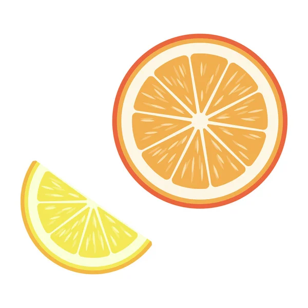 Fresh Citrus Isolated Nutrition Food Concept — Stock Vector