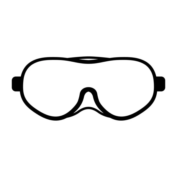 Óculos Segurança Laboratório Ícone Isolado Pesquisa Médica Conceito Segurança —  Vetores de Stock