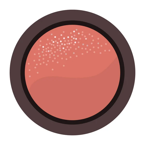 Kompakt Puder Makeup Rouge Isolerad Skönhet Koncept — Stock vektor