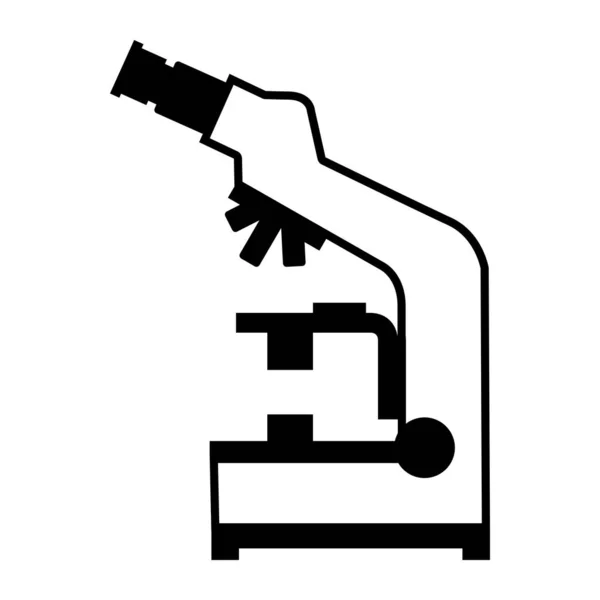 Mikroskop Isolierte Ikone Medizin Und Wissenschaftskonzept — Stockvektor