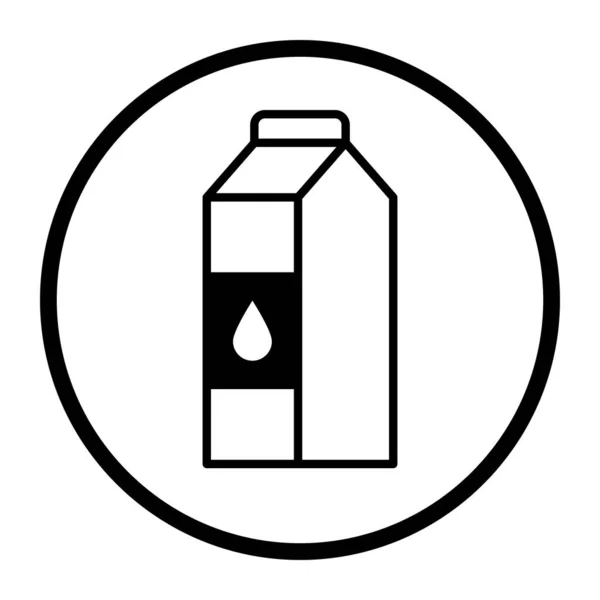 Een Kleur Vectorvoedsel Allergenen Ingrediënten Icoon Melk — Stockvector