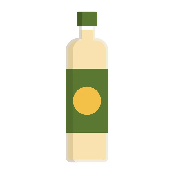 Bouteille Huile Olive Objet Isolé Concept Nutrition Cuisine — Image vectorielle