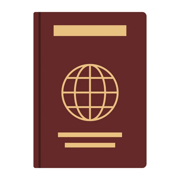 Documento Passaporte Viagem Internacional Isolado Conceito Turismo Transporte — Vetor de Stock