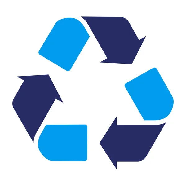 Ikona Recyklingu Izolowana Koncepcja Zrównoważonego Rozwoju — Wektor stockowy