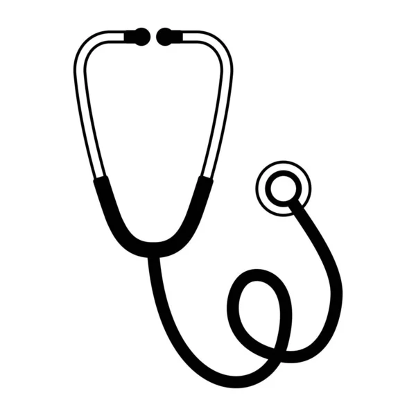 Stethoscope Ikon Orvostudomány Egészségügyi Koncepció — Stock Vector