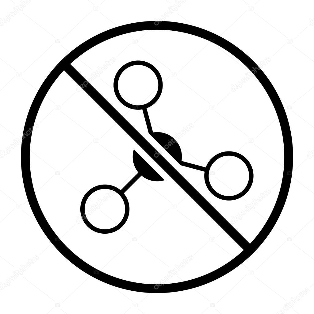 Nitrate-free icon: food, ingredients and additives concept
