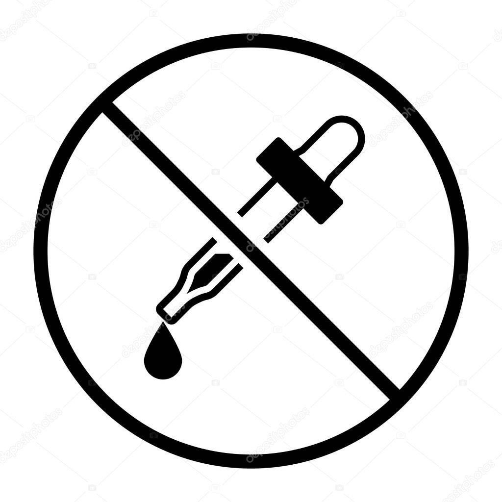No artificial flavors added icon: food, ingredients and additives concept