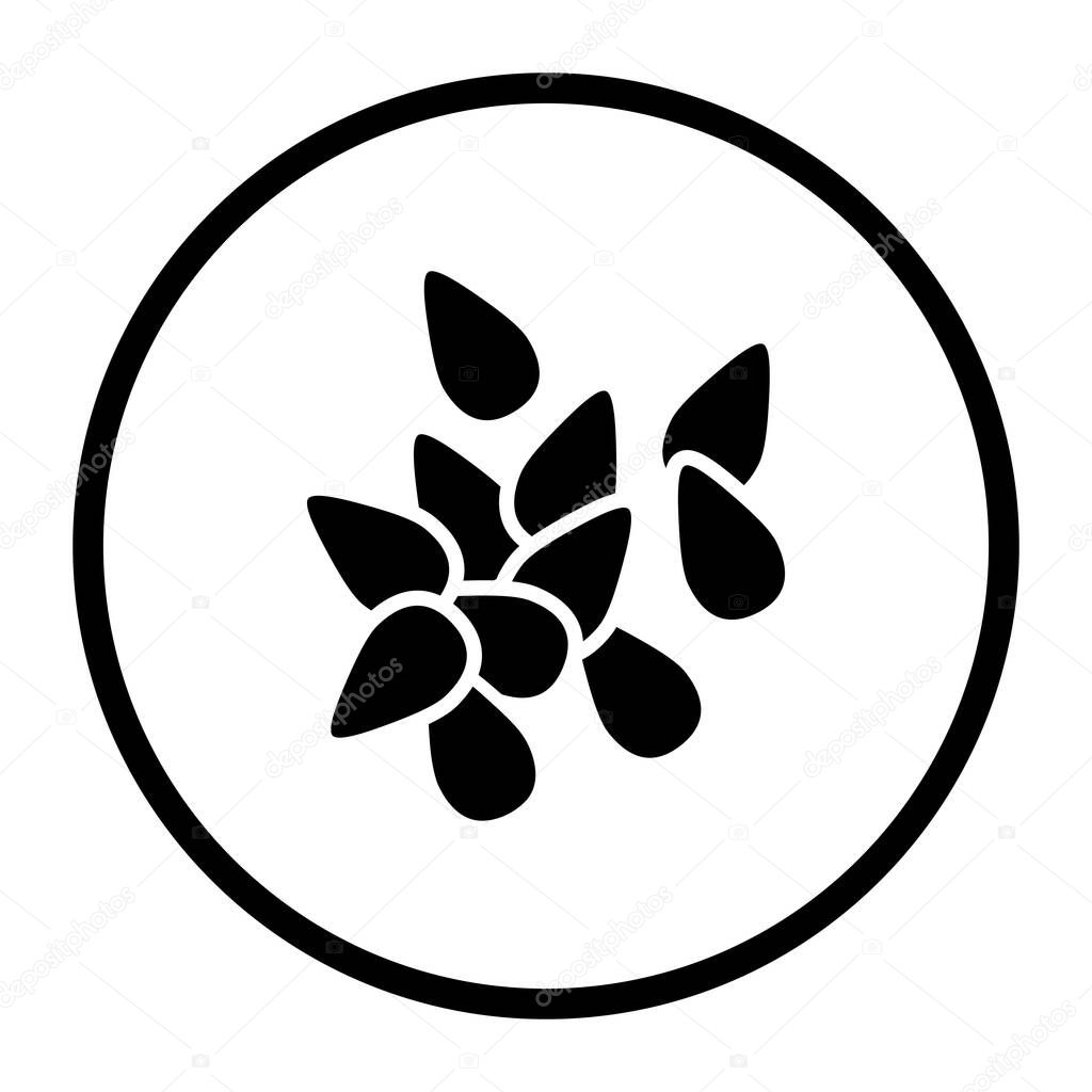 One color vector food, allergens and ingredients icon: sesame seeds