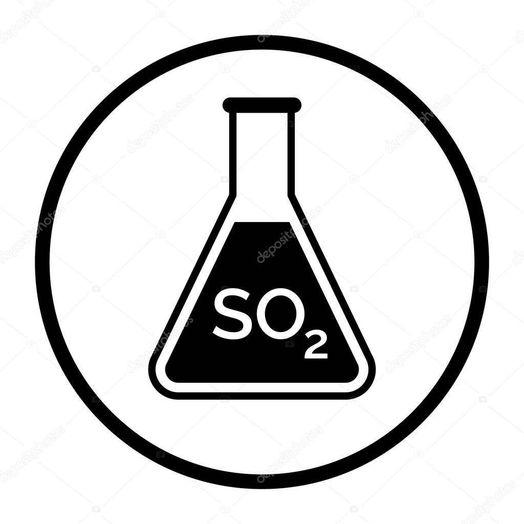 One color vector food, allergens and ingredients icon: sulphites