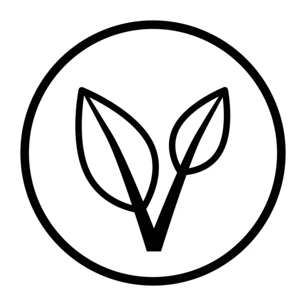 Icono Vector Color Etiqueta Alimentos Vegetarianos Veganos — Archivo Imágenes Vectoriales