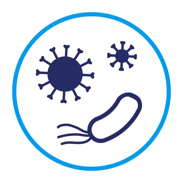 Virus Bacterias Patógenos Icono Concepto Investigación Médica — Vector de stock