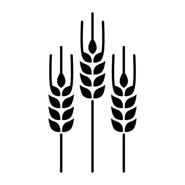 Изолированная Икона Пшеницы Концепция Продуктов Питания Сельского Хозяйства — стоковый вектор