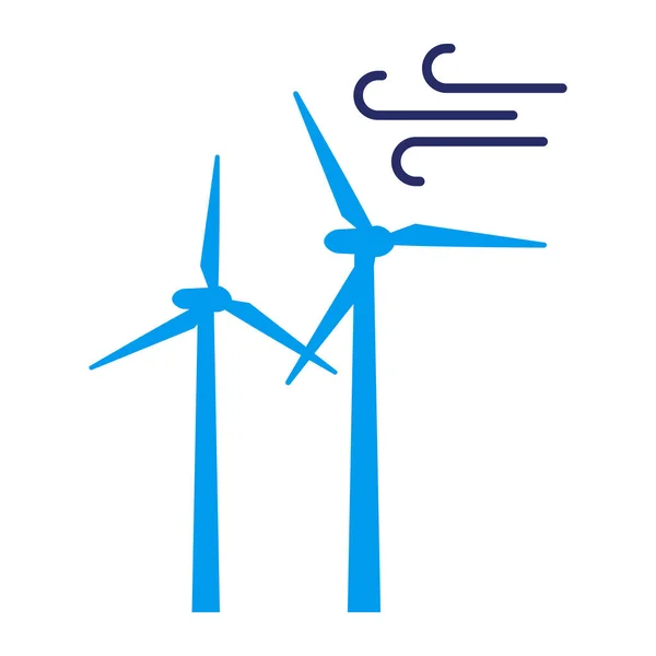 風力タービン絶縁アイコン 代替エネルギーと持続可能性の概念 — ストックベクタ