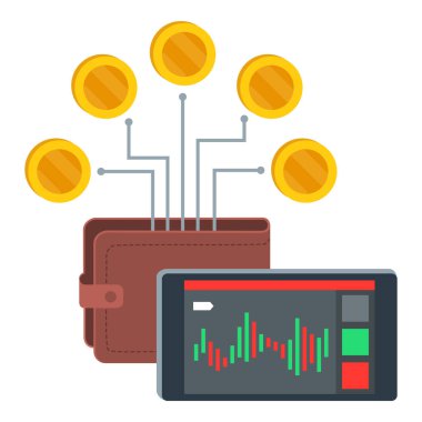 Akıllı telefon ve cüzdanda dövizli borsa uygulaması