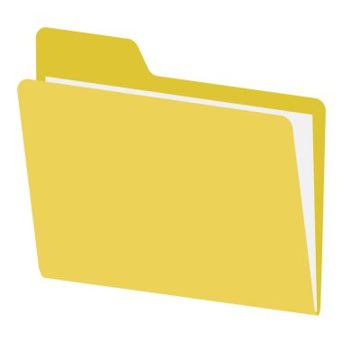 Dosya izole edilmiş, teknoloji ve iş konseptine sahip klasörü aç