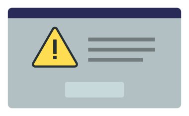 İleti, sistem arızası ve virüs konsepti içeren iletişim kutusu uyarısı
