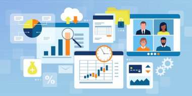 Etkileşimli sanal ekranlarda iş ve finans uygulamaları