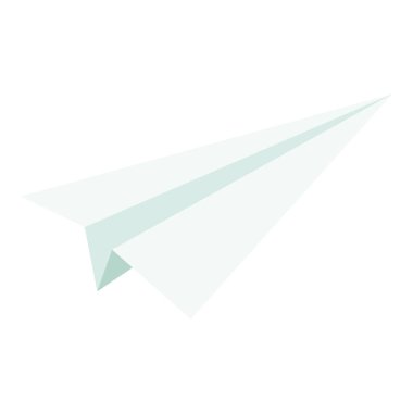 Basit katlanmış kağıt uçak izole edilmiş simge, yaratıcılık kavramı