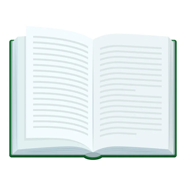 Hardcover Buch Lern Und Bildungskonzept Isolierte Ikone — Stockvektor