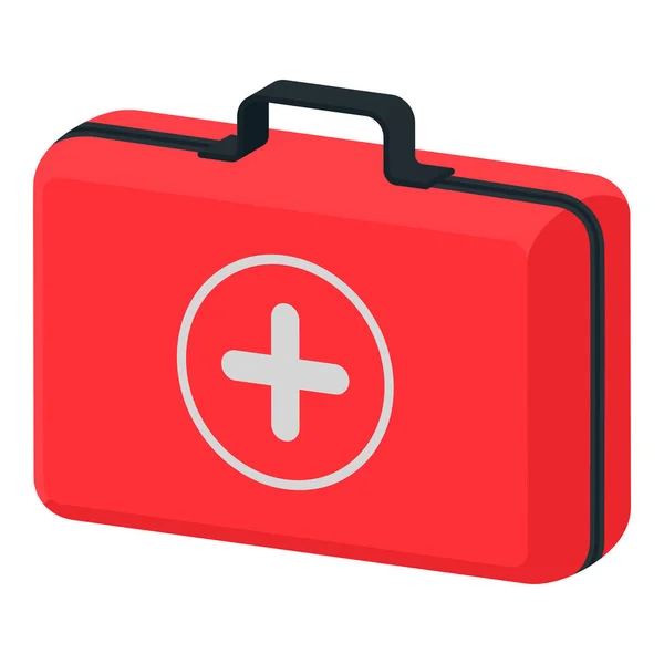First Aid Medical Kit Medicine Healthcare Concept Isolated — Stock Vector