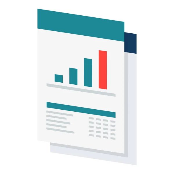 Positieve Trend Grafiek Een Financieel Rapport Business Finance Concept — Stockvector