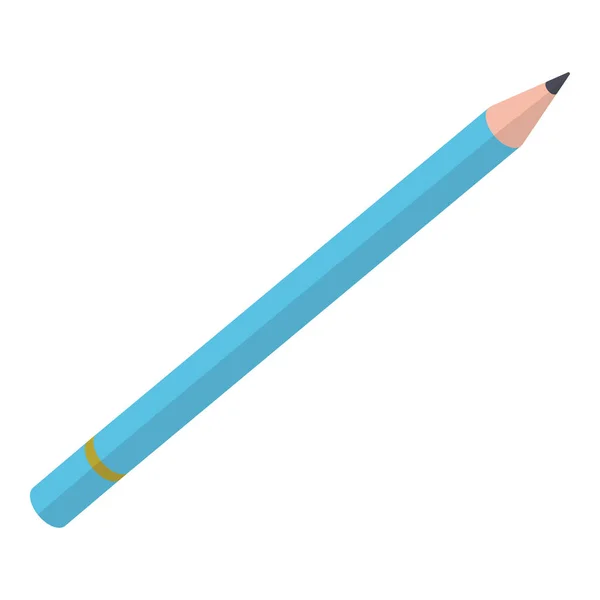Crayon Icône Isolée Fournitures Bureau Scolaires — Image vectorielle