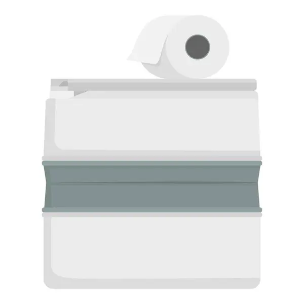 Přenosný Toaletní Toaletní Papír Izolované Kempování Vanlife Koncept — Stockový vektor