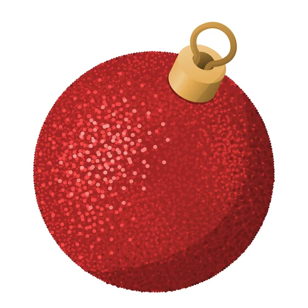 Απομονωμένη Χριστουγεννιάτικη Μπάλα Χειμερινά Παραδοσιακά Στολίδια Και Διακόσμηση Έννοια — Διανυσματικό Αρχείο
