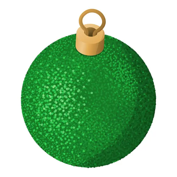 Απομονωμένη Χριστουγεννιάτικη Μπάλα Χειμερινά Παραδοσιακά Στολίδια Και Διακόσμηση Έννοια — Διανυσματικό Αρχείο