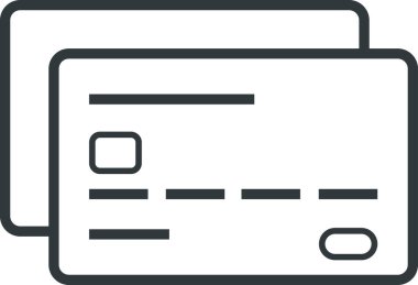 Kredi kartları ve elektronik ödemeler izole edilmiş simge