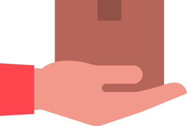 Karton kutu simgesi, teslimat ve sevkiyat konsepti