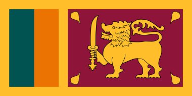 Countries, cultures and travel: the flag of Sri Lanka clipart