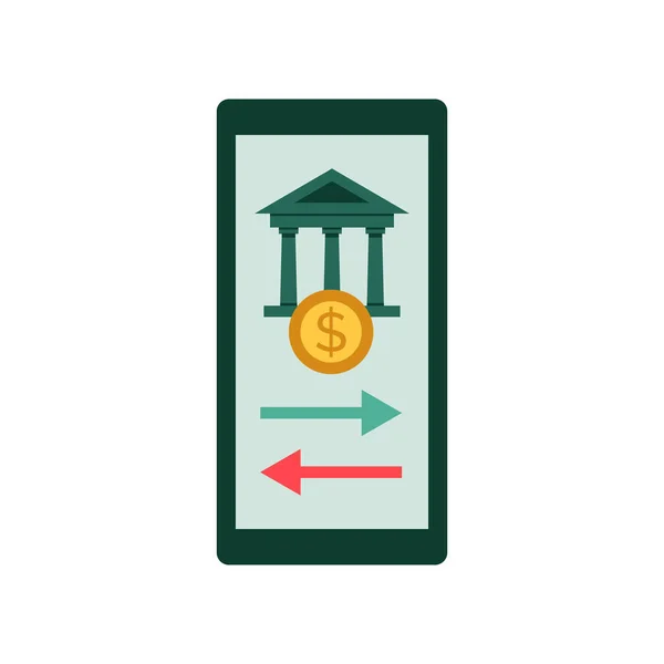 Mobile Banking Online Payments Isolated Icon Stock Vector