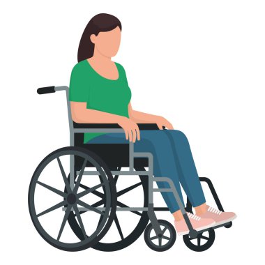 tekerlekli sandalyede genç kadın