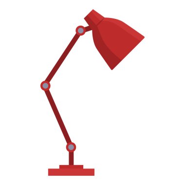 Klasik kırmızı masa lambası, ev dekorasyonu ve alet edevat konsepti.