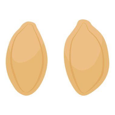 Beyaz arkaplanda izole edilmiş kabak tohumları