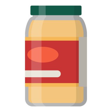 Cam kavanozda nefis mayonez sosu, yiyecek ve soslar, izole edilmiş.